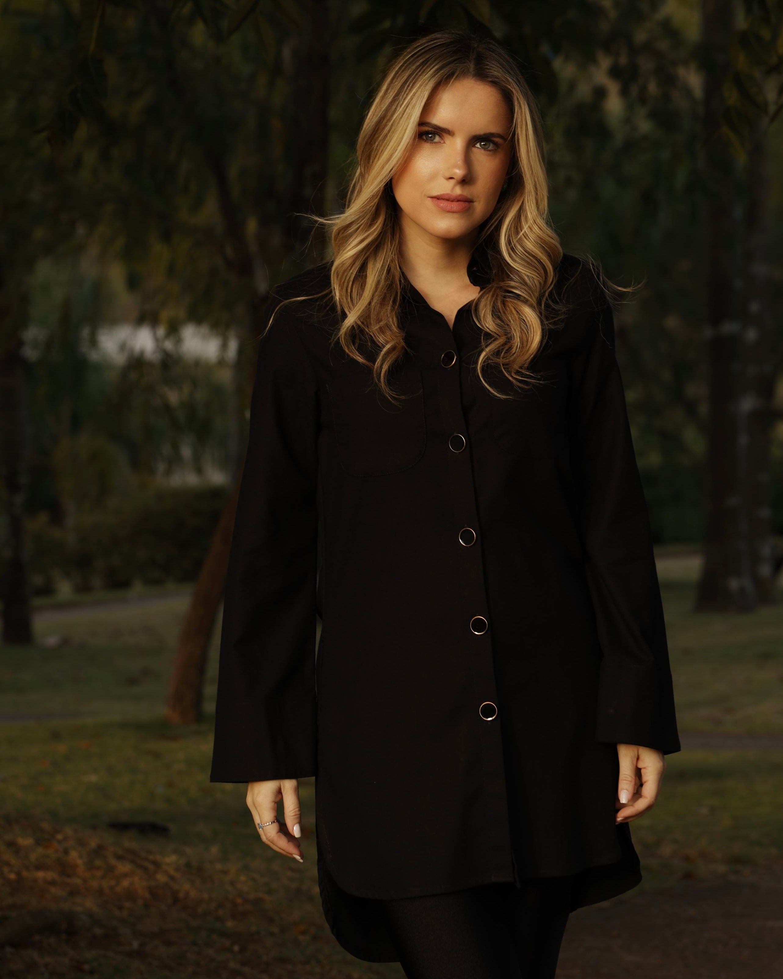 Chemise Linho Preto Tiger