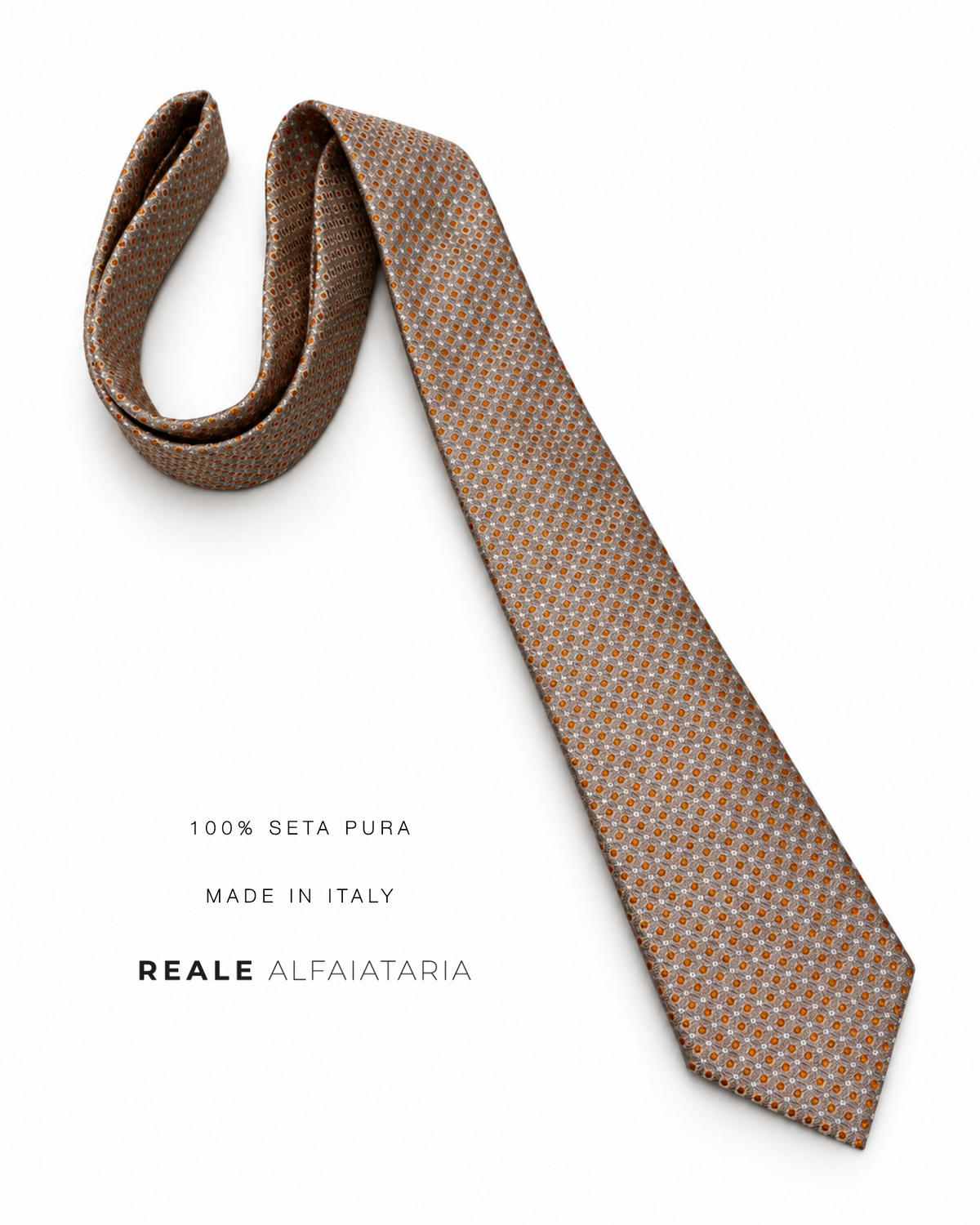 Gravata Bronze and Orange Dots