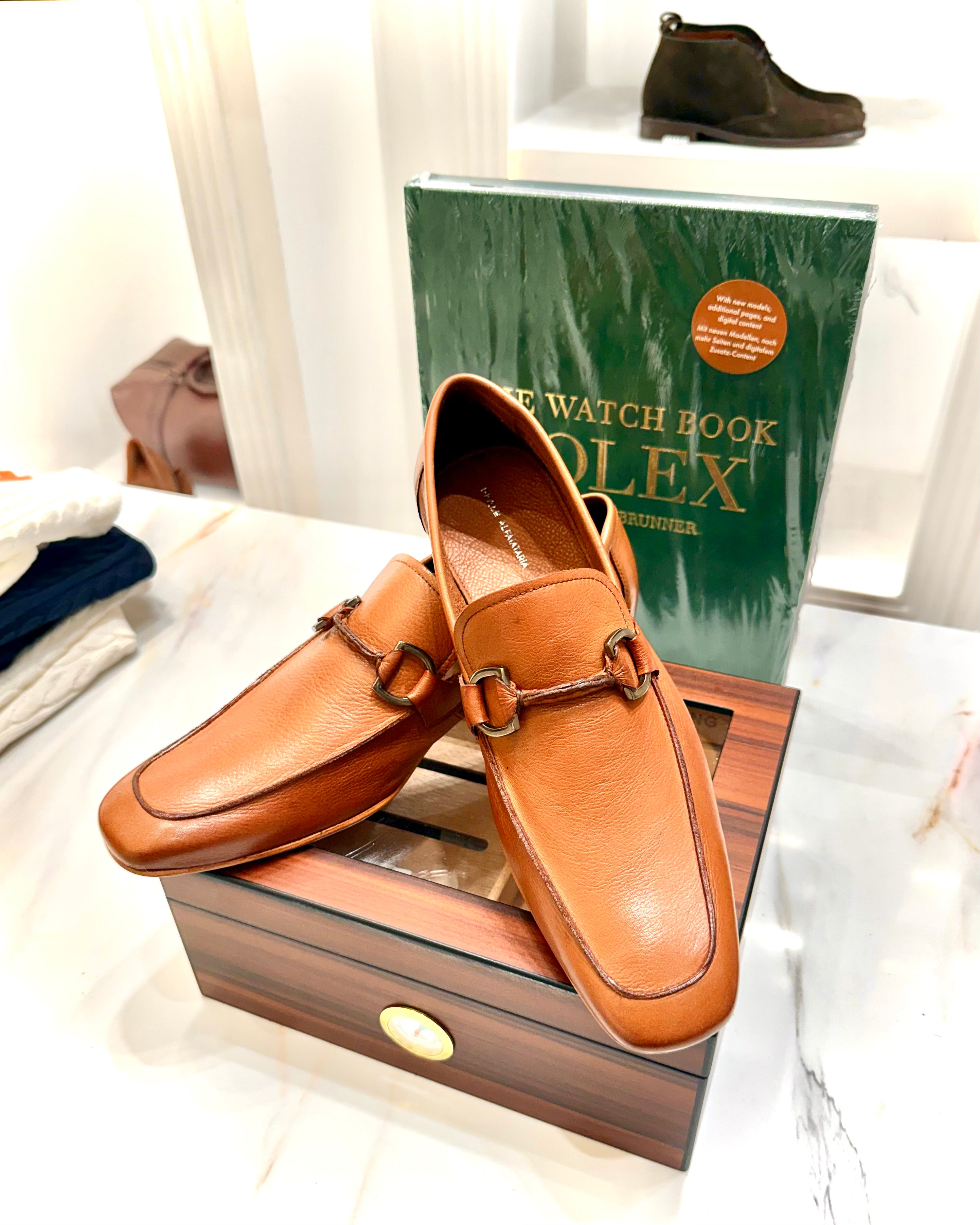 Mocassim Casual “Charles” em Couro Whisky