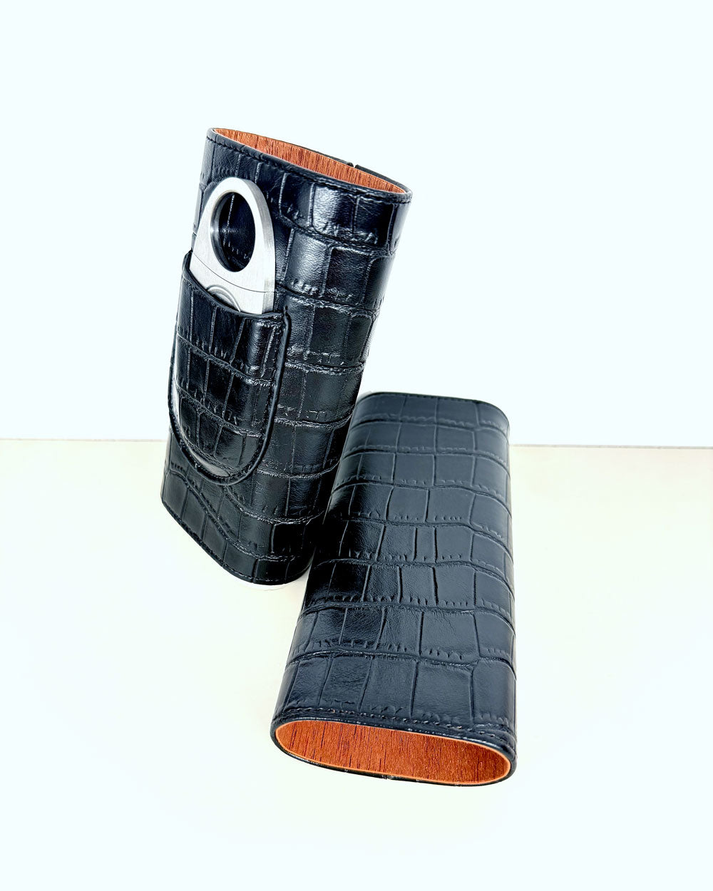 Case para Charutos Croco Preto