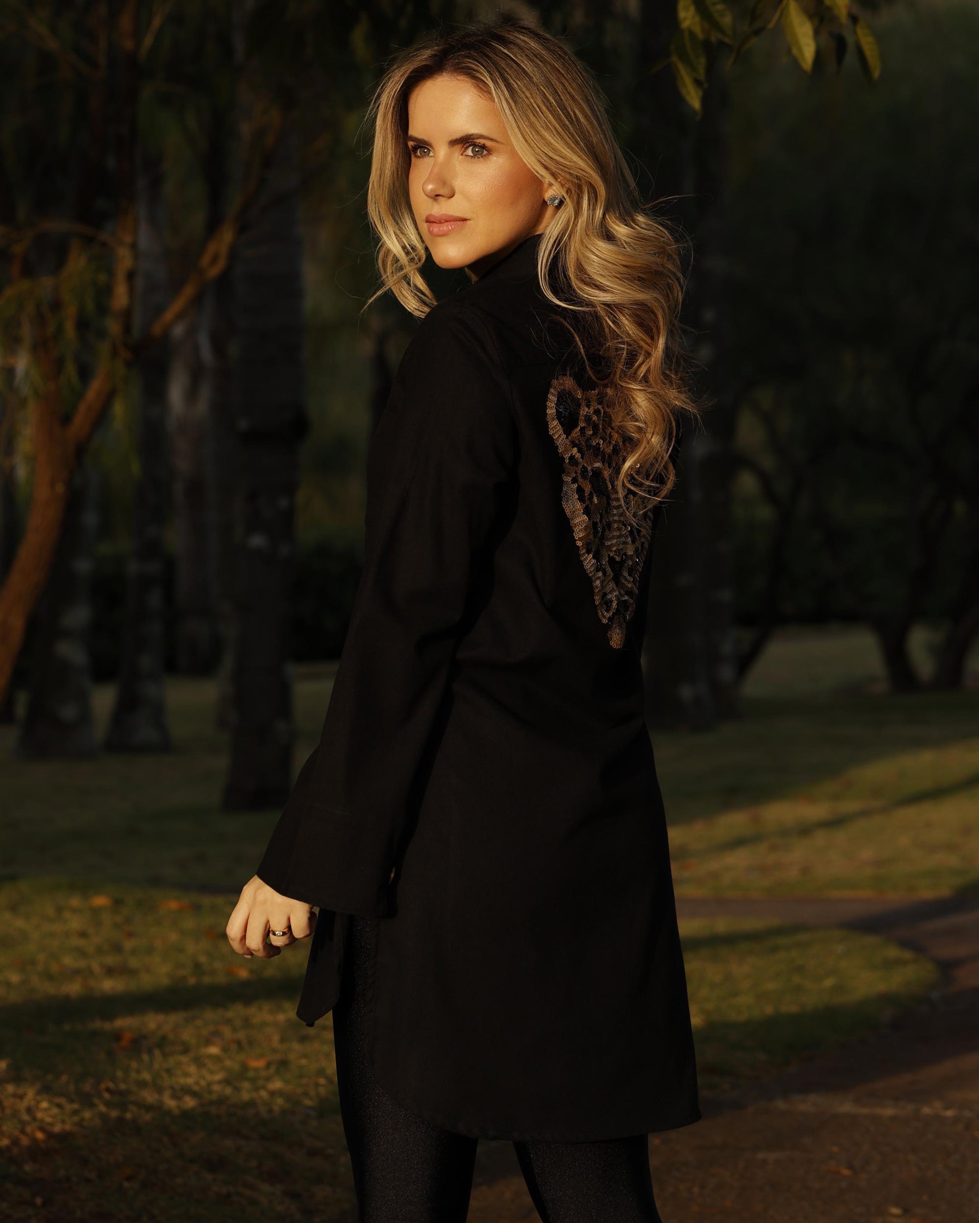 Chemise Linho Preto Tiger