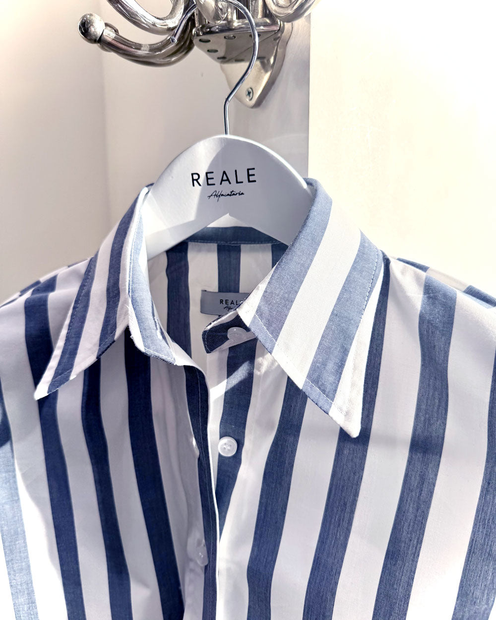 Camisa Feminina Listrada Azul Oceano