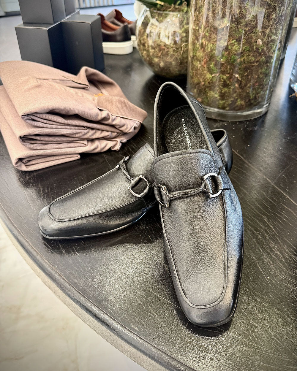 Mocassim Casual “Charles” em Couro Preto