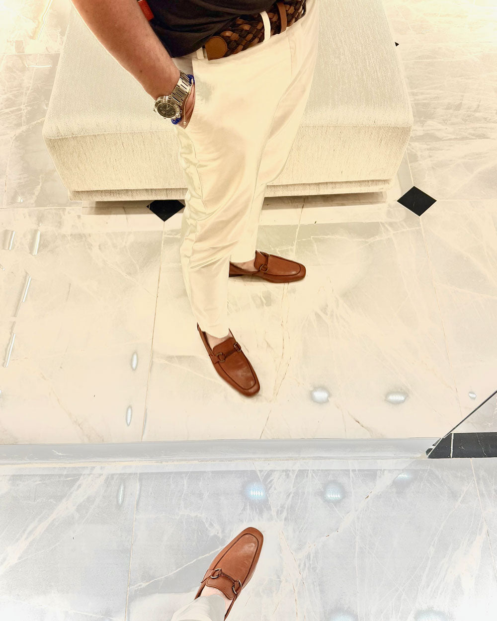 Mocassim Casual “Charles” em Couro Whisky