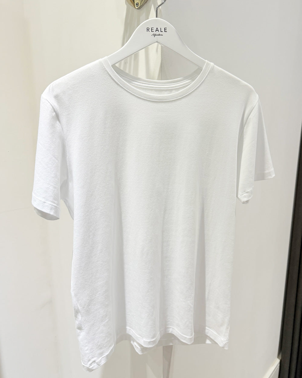 T-Shirt em Algodão Egípcio Gola Careca Cor Branco