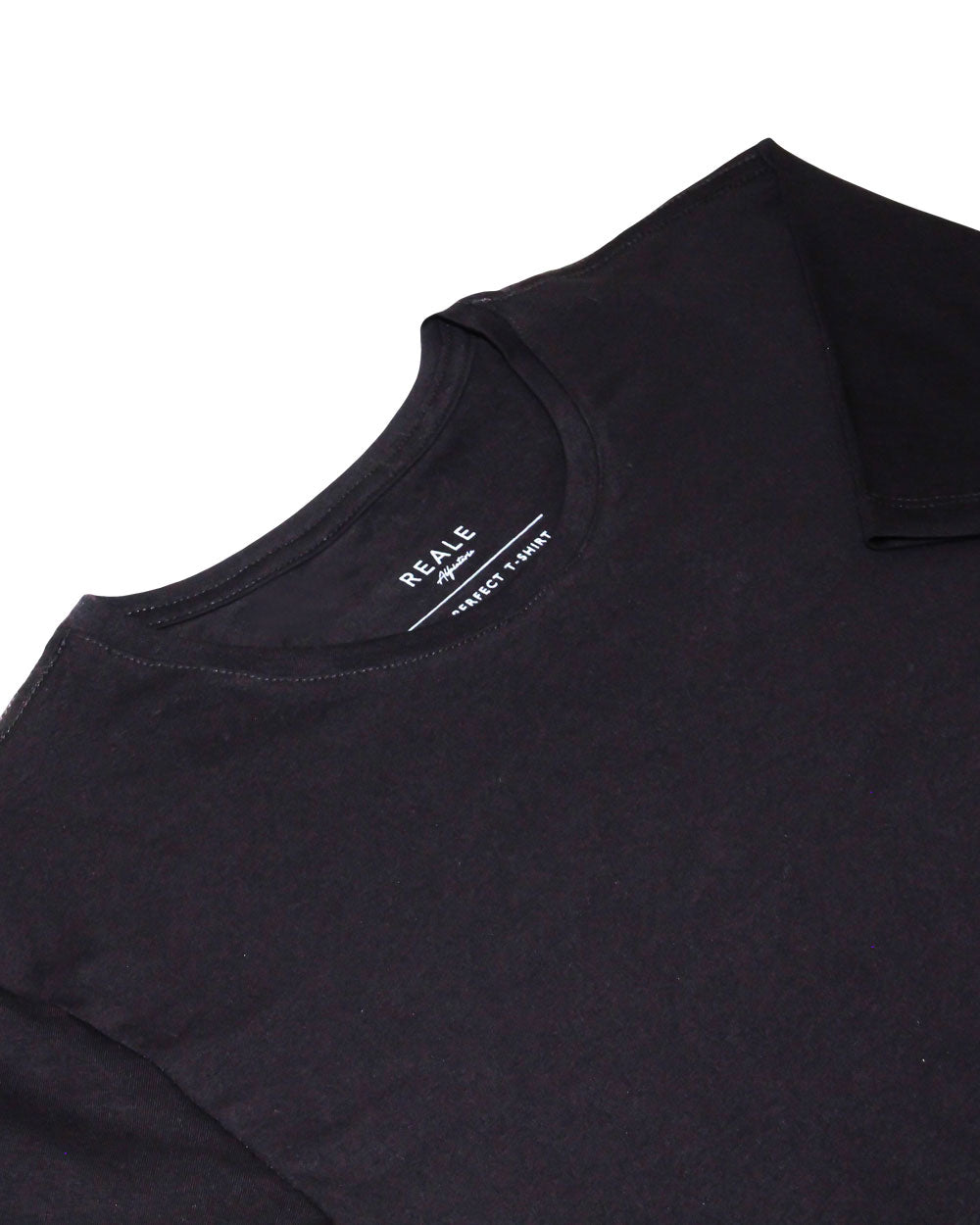 T-Shirt em Algodão Egípcio Gola Careca Cor Preto