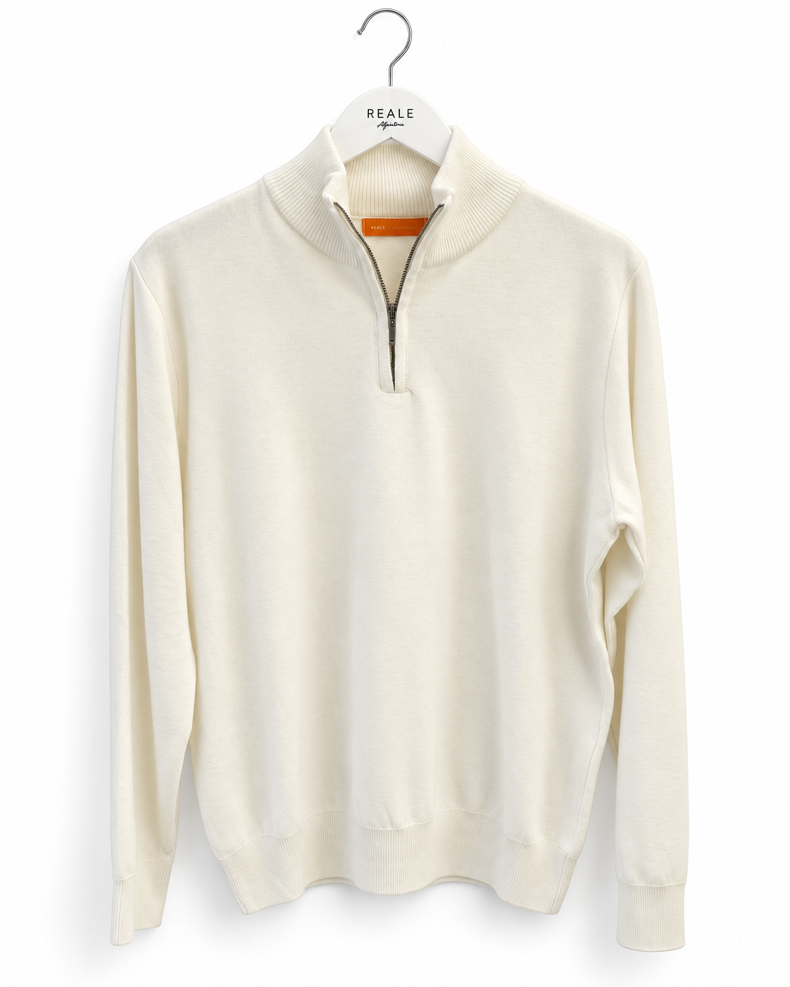 Sweater Semi-Zíper Off White