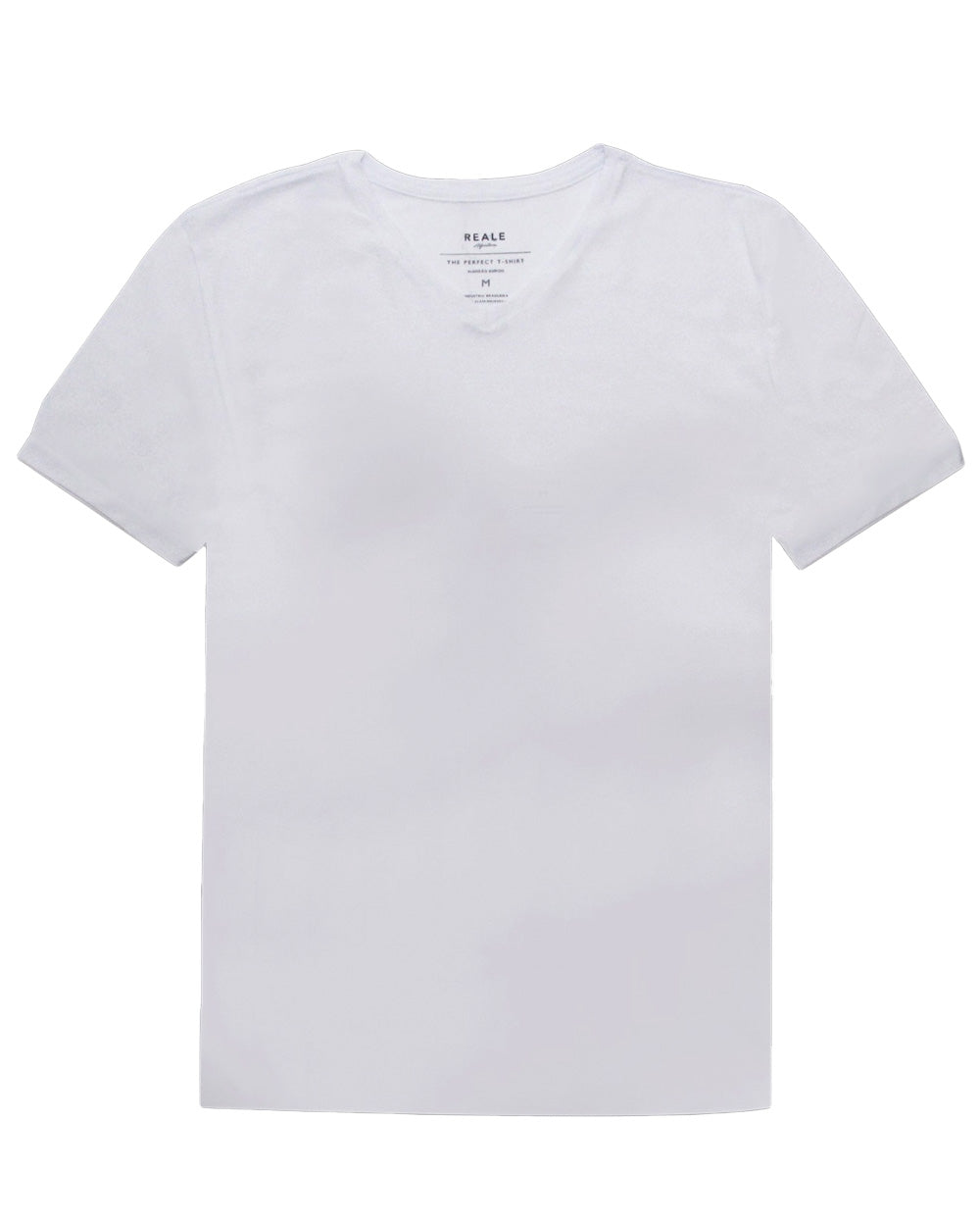 T-Shirt em Algodão Egípcio Gola "V" Cor Branco