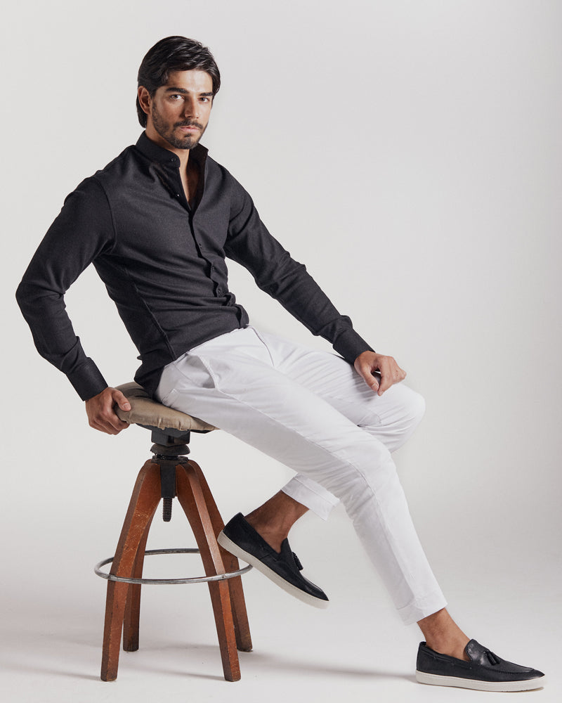 Camisa em Linho Preto