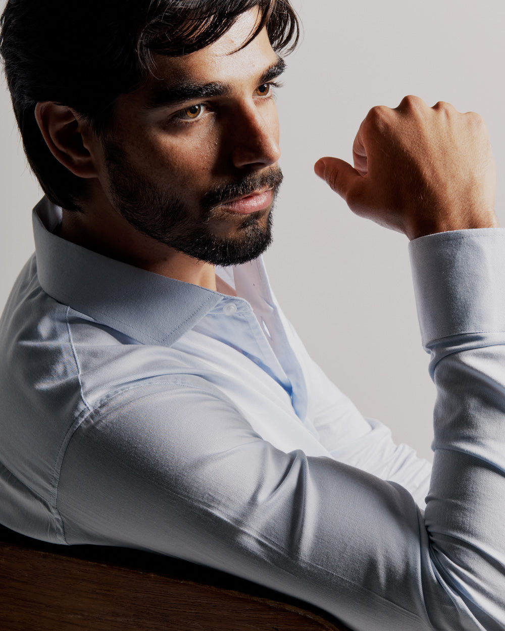 Camisa Social Non Iron Azul Claro