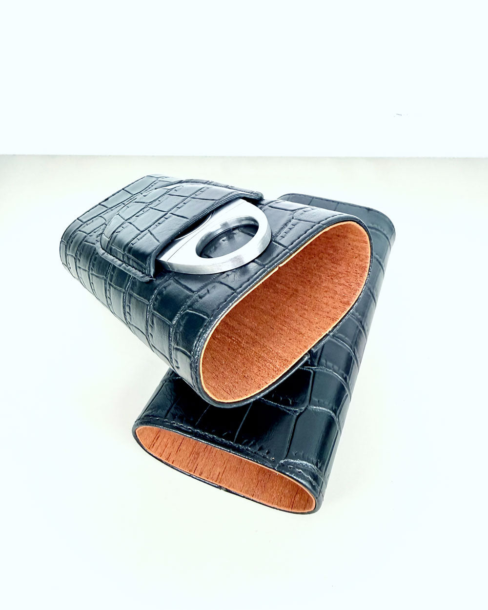 Case para Charutos Croco Preto