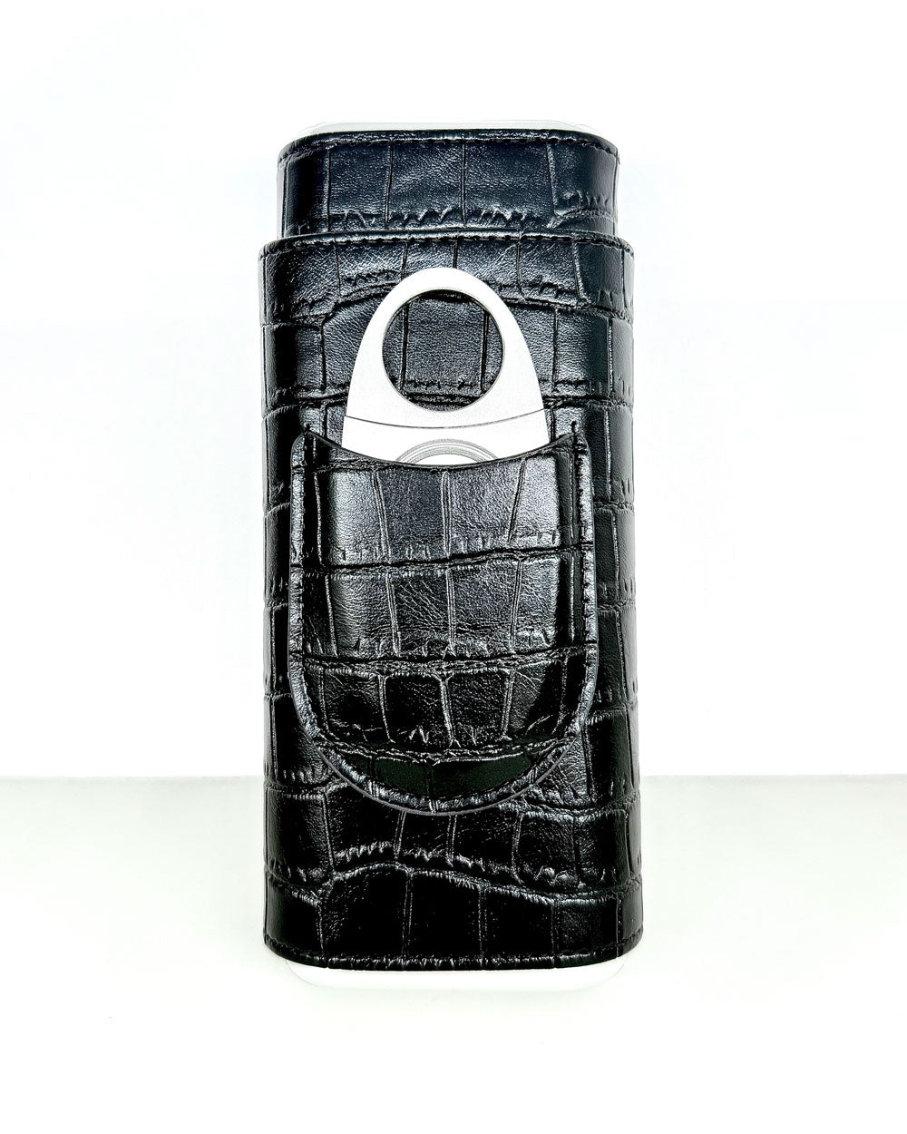 Case para Charutos Croco Preto