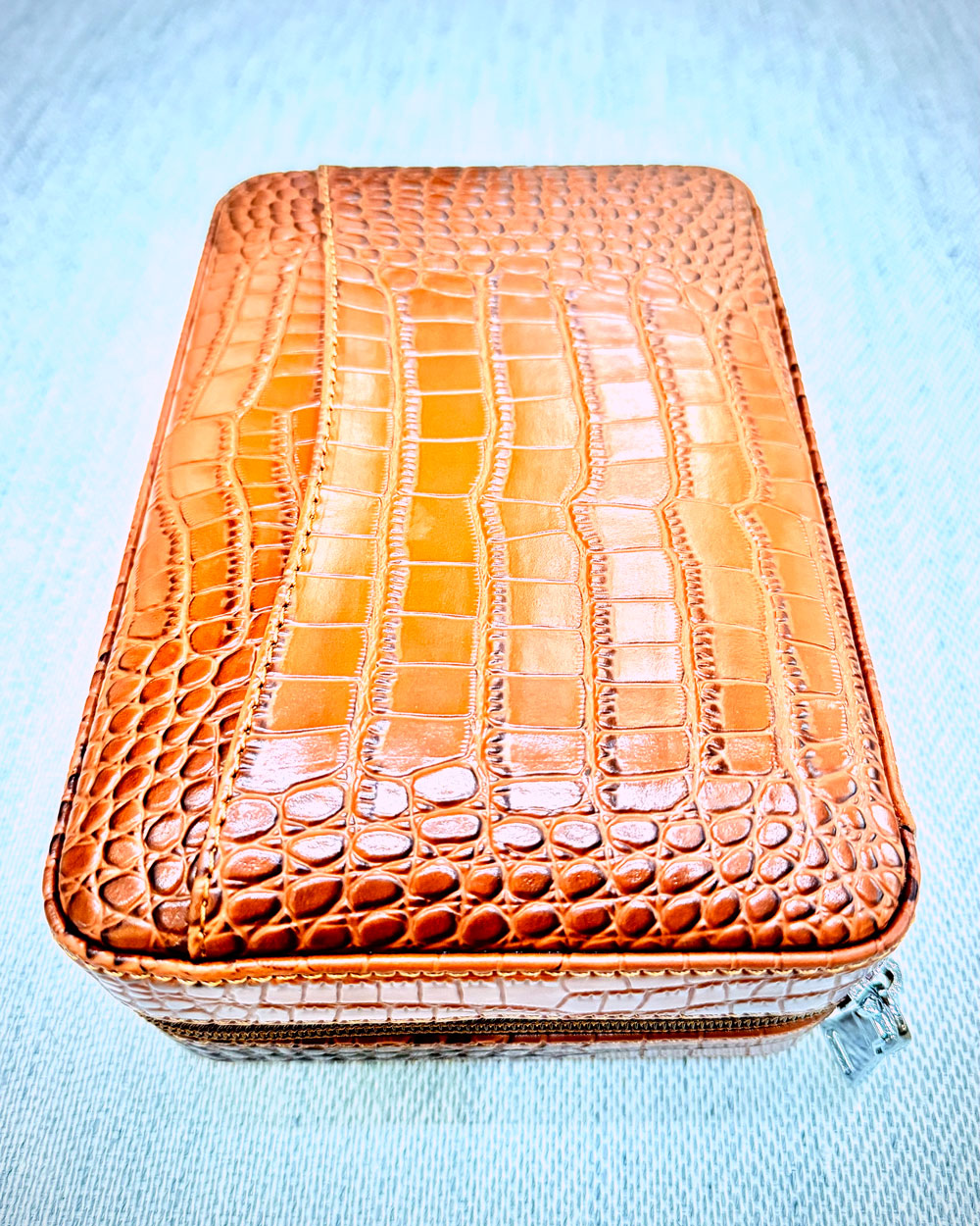 Case Grande para Charutos em Croco Whisky