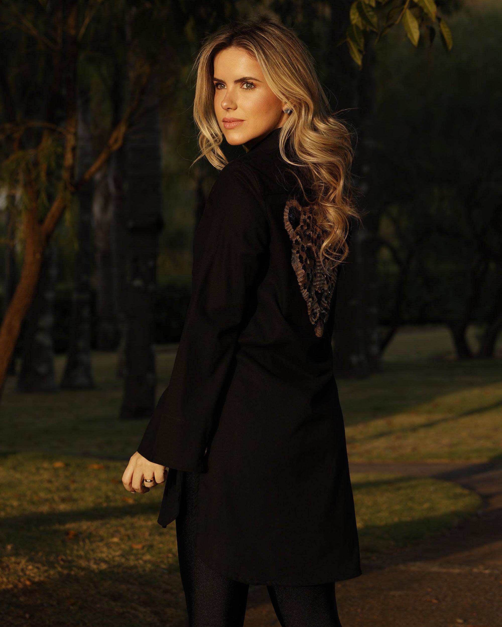 Chemise Linho Preto Tiger