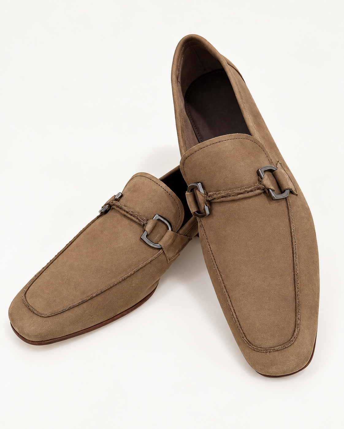 Mocassim Casual “Charles” em Nobuck Areia