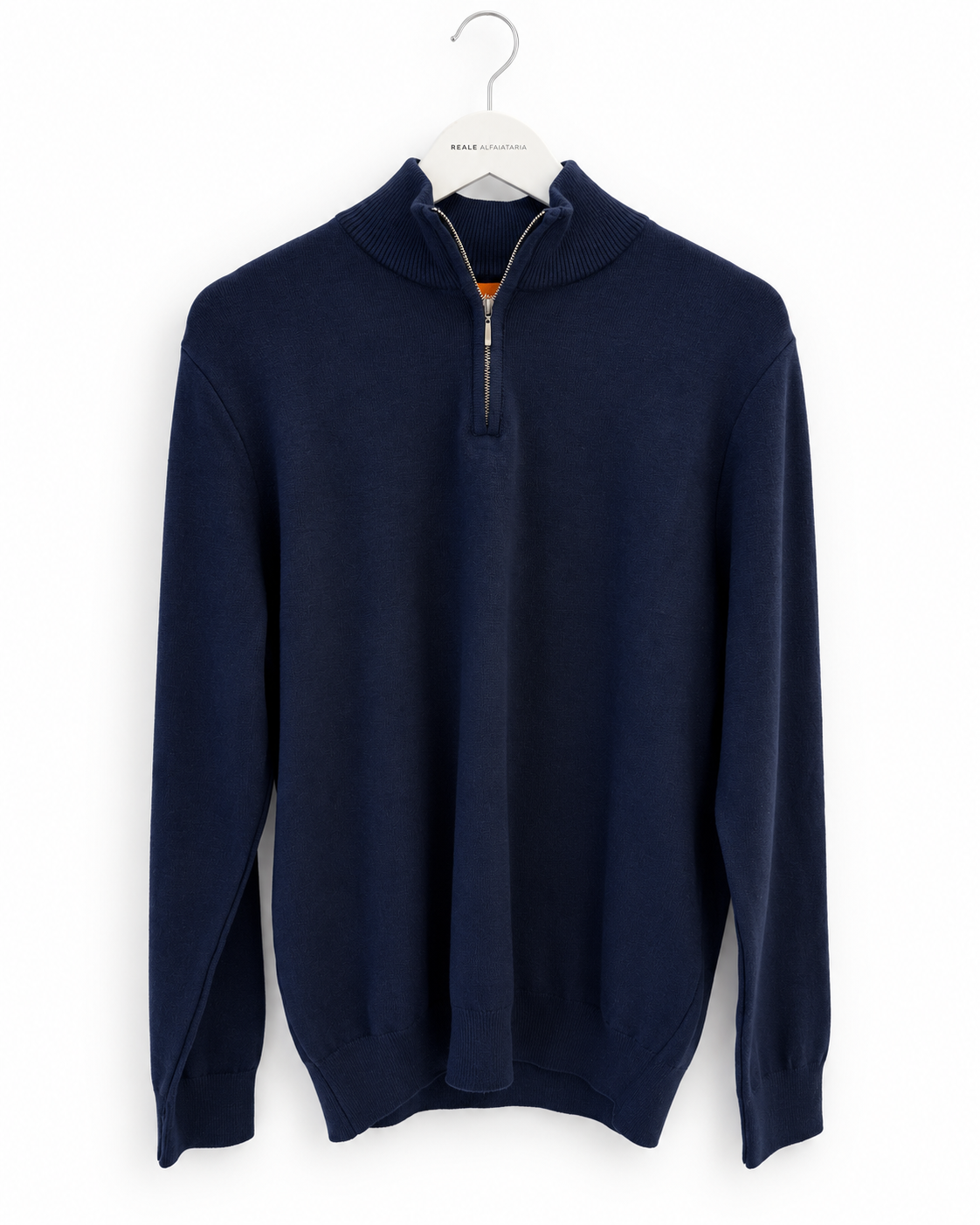 Sweater Semi-Zíper Azul Marinho