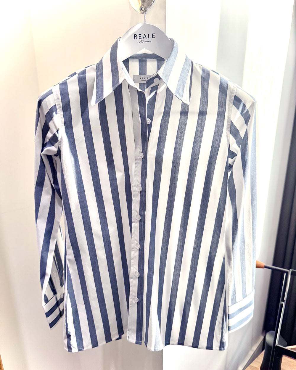 Camisa Feminina Listrada Azul Oceano