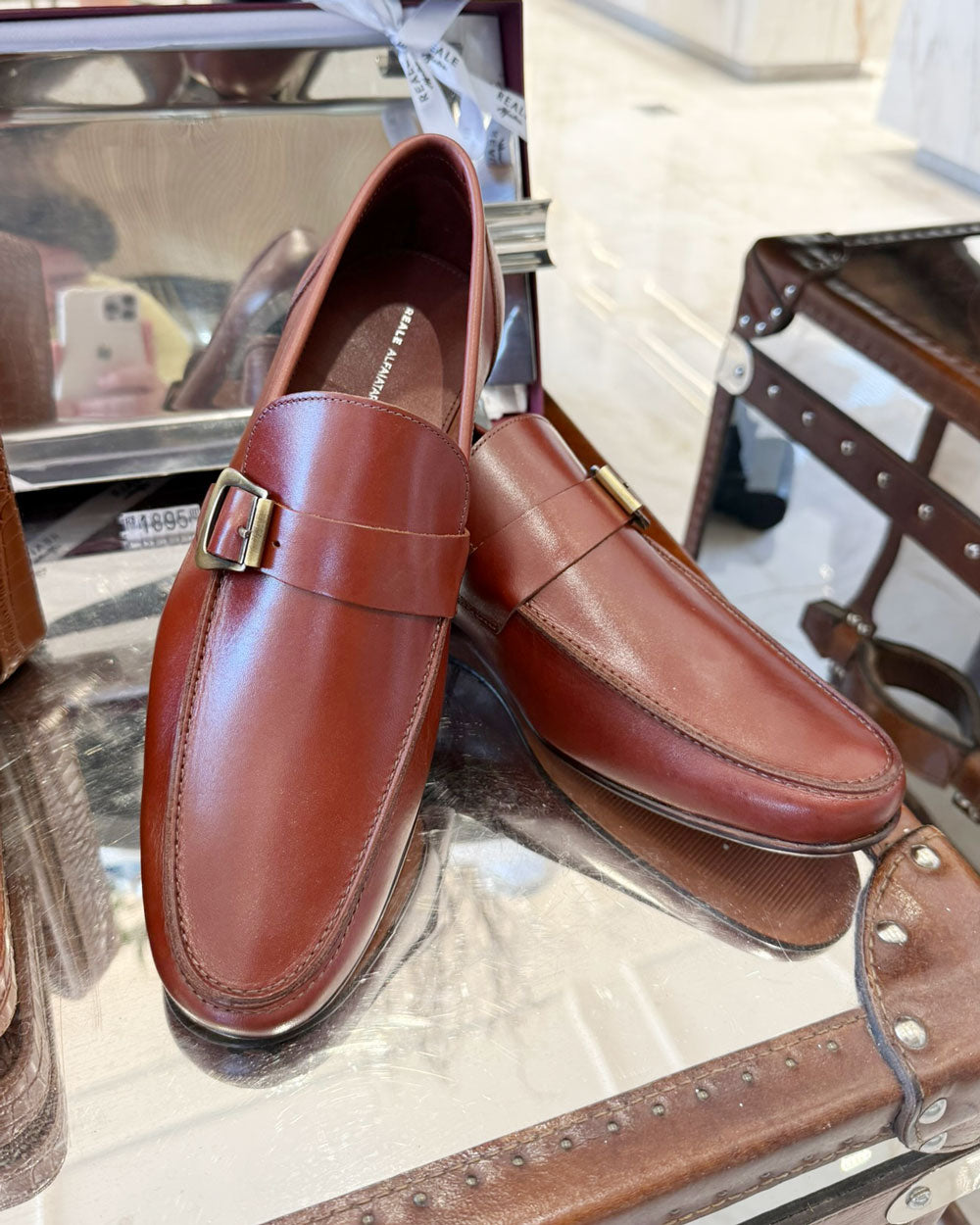 Mocassim "Federico" em Couro com Fivela