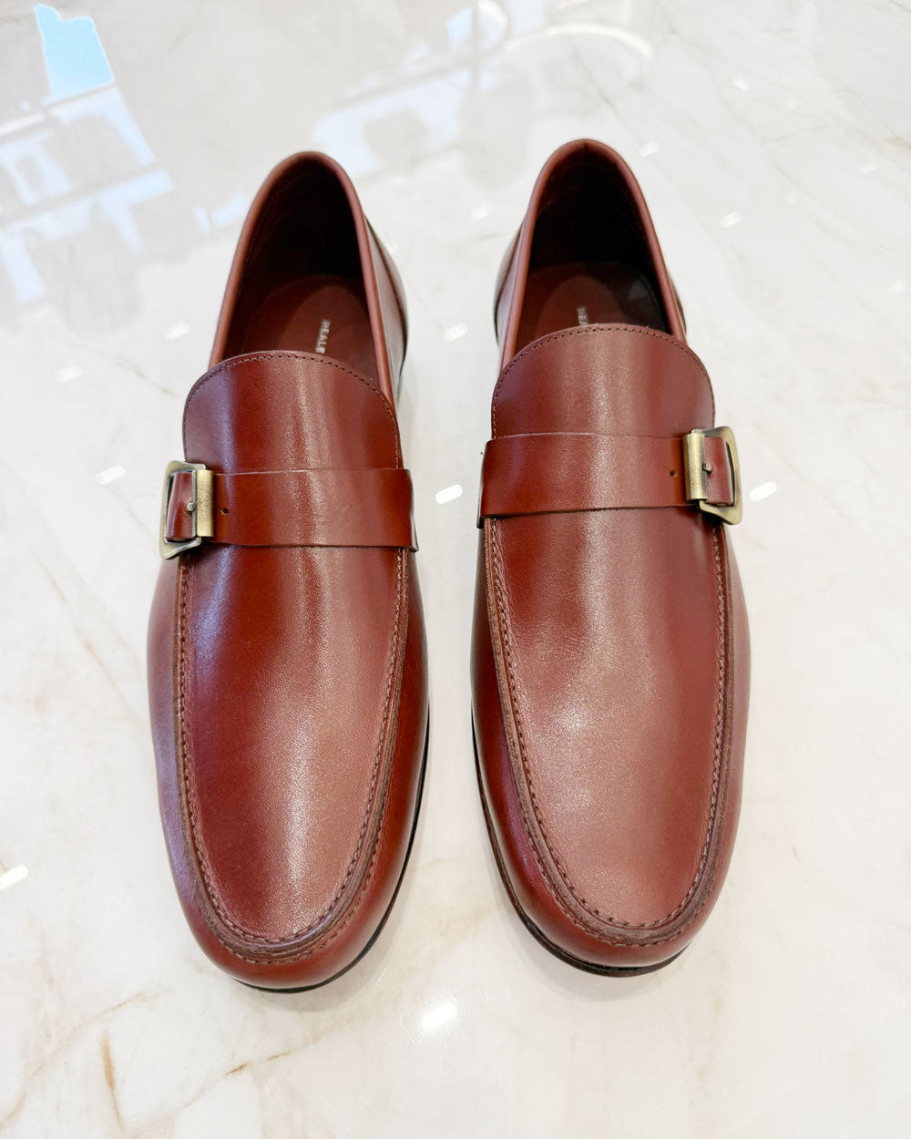 Mocassim "Federico" em Couro com Fivela
