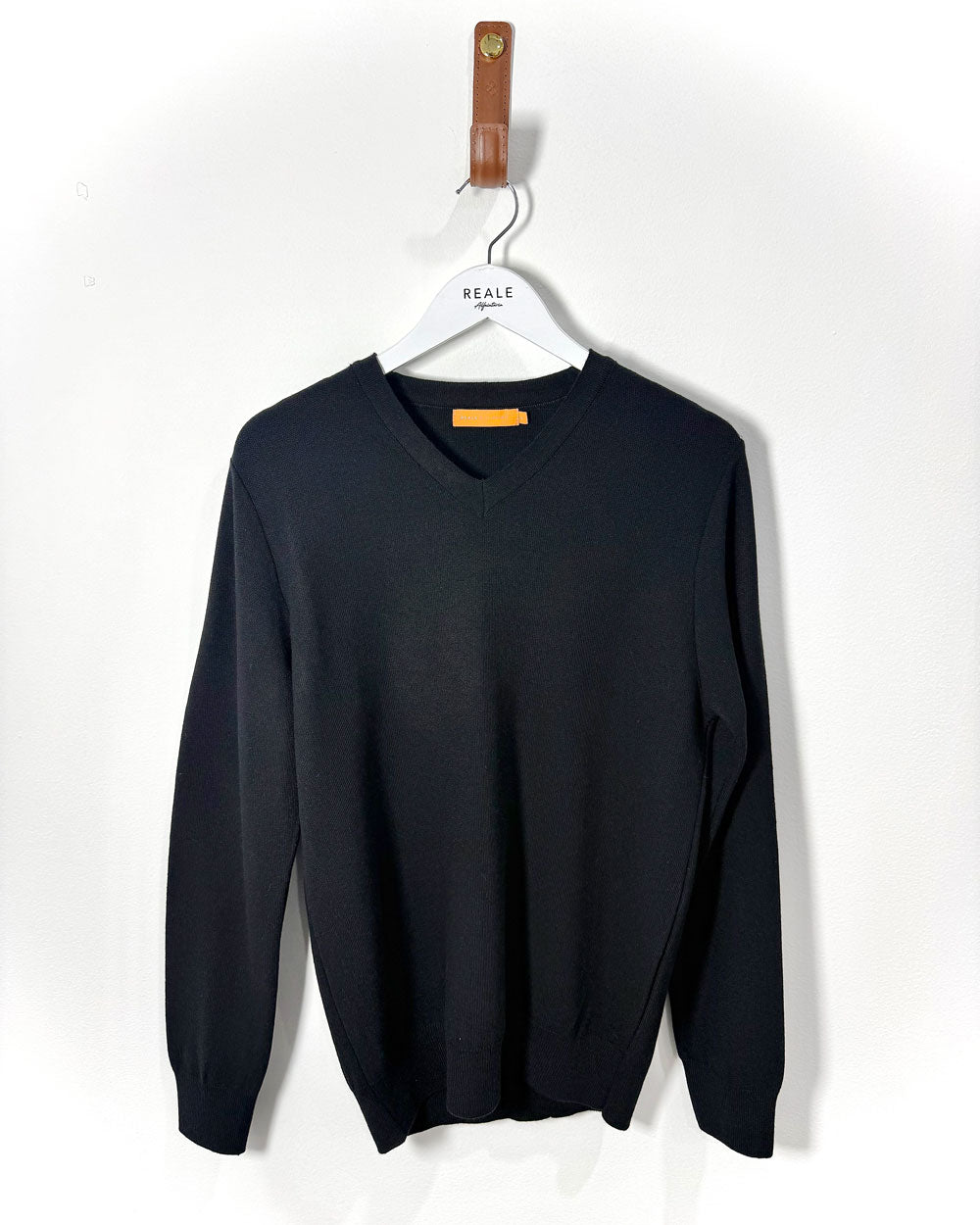 Pull Over Gola V em Tricot Modal Preto