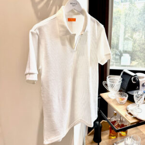 POLO TRICOT | BRANCA | Gola "V"